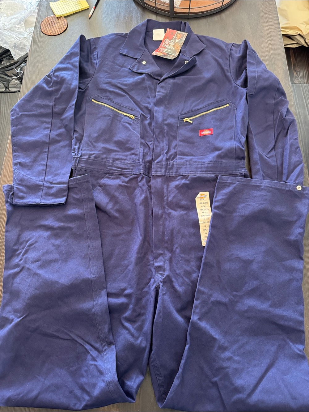NWT Dickies Deluxe 100% Cotton Long Sleeve Work Coverall 44 Tall